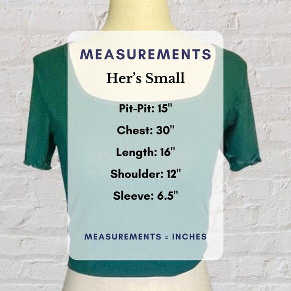 Tilly’s Forest Green Ribbed Crop Top Small Soft Coquette Y2K Fall - Picture 8 of 10